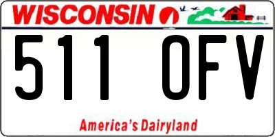 WI license plate 511OFV