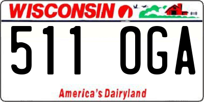 WI license plate 511OGA