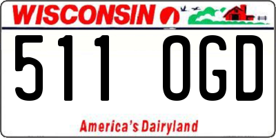 WI license plate 511OGD