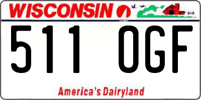 WI license plate 511OGF