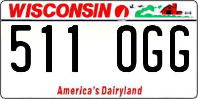 WI license plate 511OGG