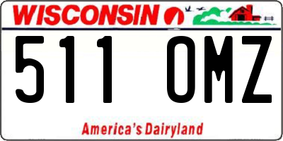 WI license plate 511OMZ