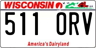 WI license plate 511ORV