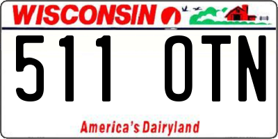 WI license plate 511OTN