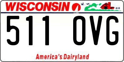 WI license plate 511OVG