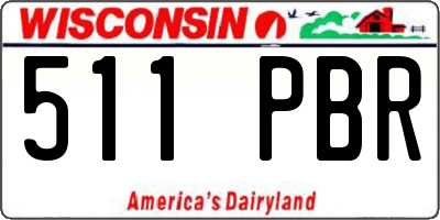 WI license plate 511PBR