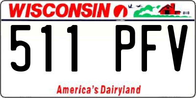 WI license plate 511PFV