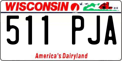 WI license plate 511PJA