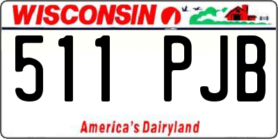WI license plate 511PJB