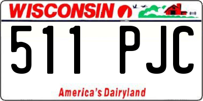 WI license plate 511PJC