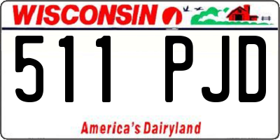 WI license plate 511PJD