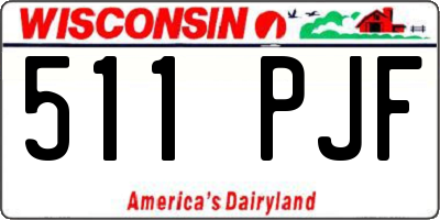 WI license plate 511PJF