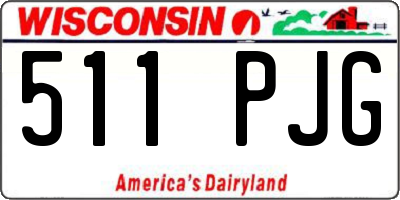 WI license plate 511PJG