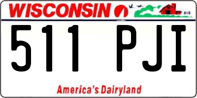 WI license plate 511PJI