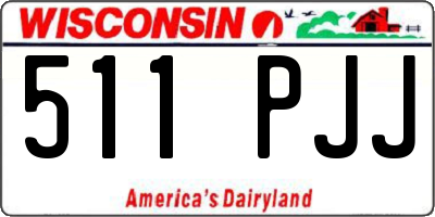 WI license plate 511PJJ
