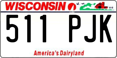 WI license plate 511PJK