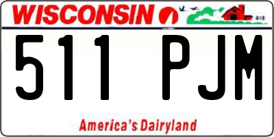 WI license plate 511PJM