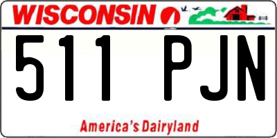 WI license plate 511PJN