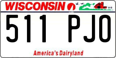 WI license plate 511PJO