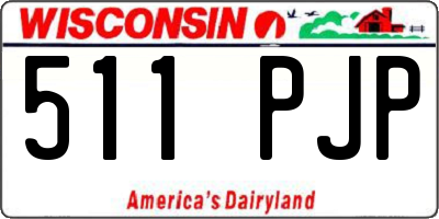 WI license plate 511PJP