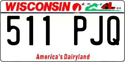 WI license plate 511PJQ