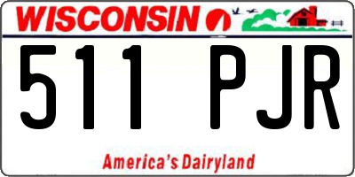 WI license plate 511PJR