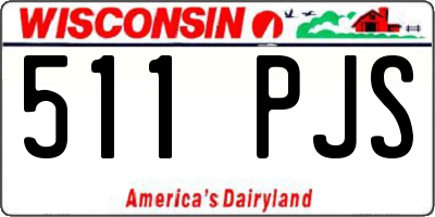 WI license plate 511PJS