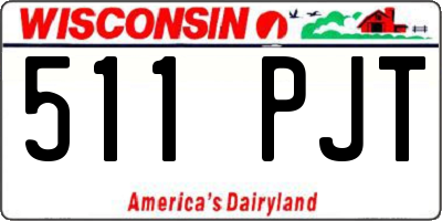 WI license plate 511PJT