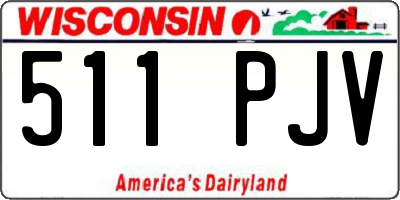 WI license plate 511PJV