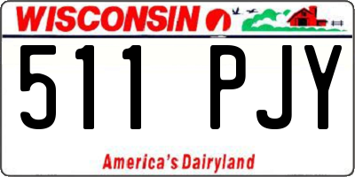 WI license plate 511PJY