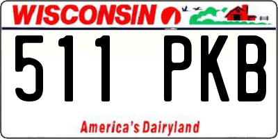 WI license plate 511PKB