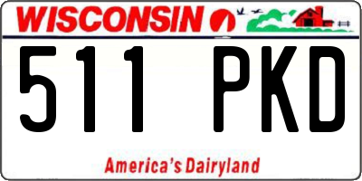 WI license plate 511PKD