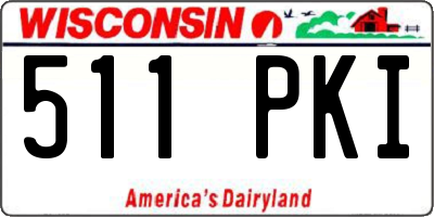 WI license plate 511PKI