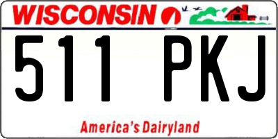 WI license plate 511PKJ