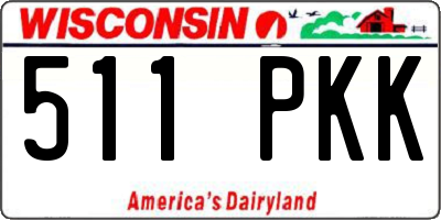 WI license plate 511PKK