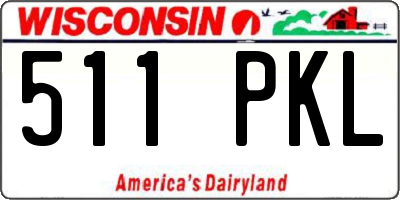 WI license plate 511PKL
