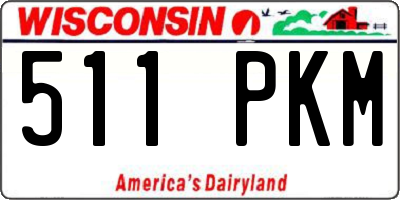 WI license plate 511PKM