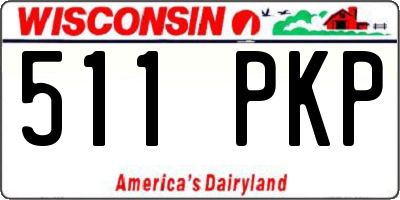 WI license plate 511PKP