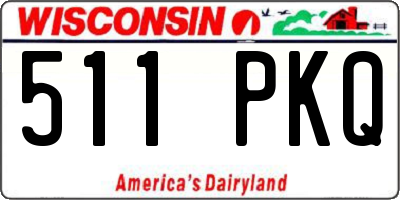 WI license plate 511PKQ