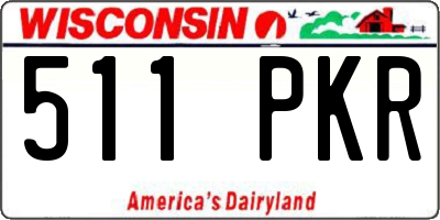WI license plate 511PKR