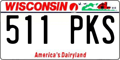 WI license plate 511PKS