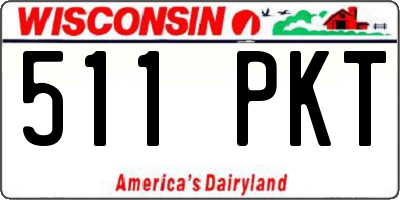 WI license plate 511PKT