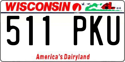 WI license plate 511PKU