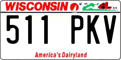 WI license plate 511PKV