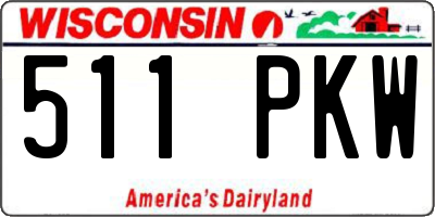 WI license plate 511PKW