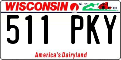 WI license plate 511PKY
