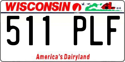 WI license plate 511PLF