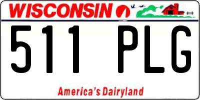 WI license plate 511PLG