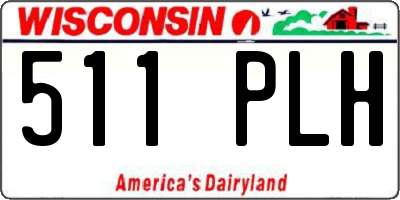 WI license plate 511PLH
