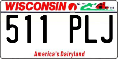 WI license plate 511PLJ